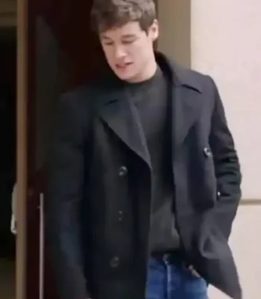 Kyle Allen Film The In Between Skylar Black Pea Wool Coat