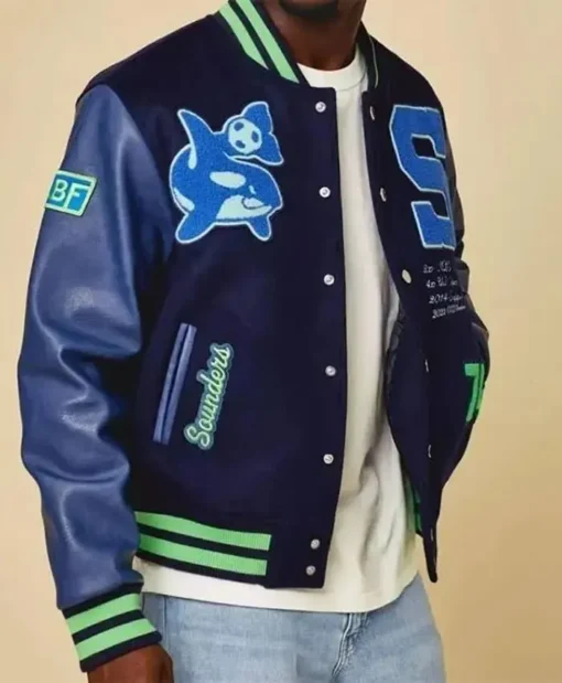 LBF X Seattle Sounders Letterman Varsity Jacket