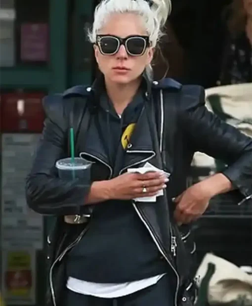 Lady Gaga Los Angeles Leather Black Jacket