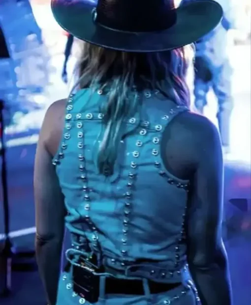 Lainey Wilson TV-Series CMA Fest 2024 Denim Blue Vest For Sale