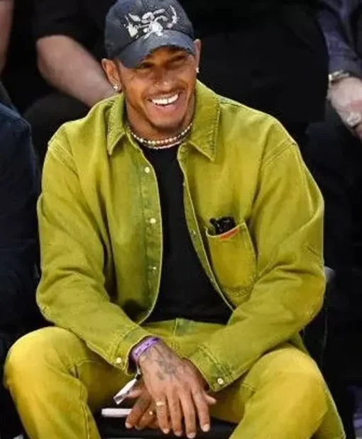 Lakers 2023 Lewis Hamilton Green Shirt