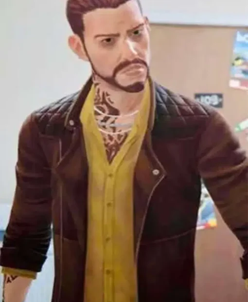 Life Is Strange Damon Merrick Brown Leather Jacket