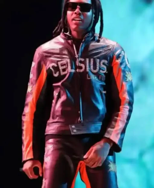 Lil Durk Celsius Live Leather Black Jacket