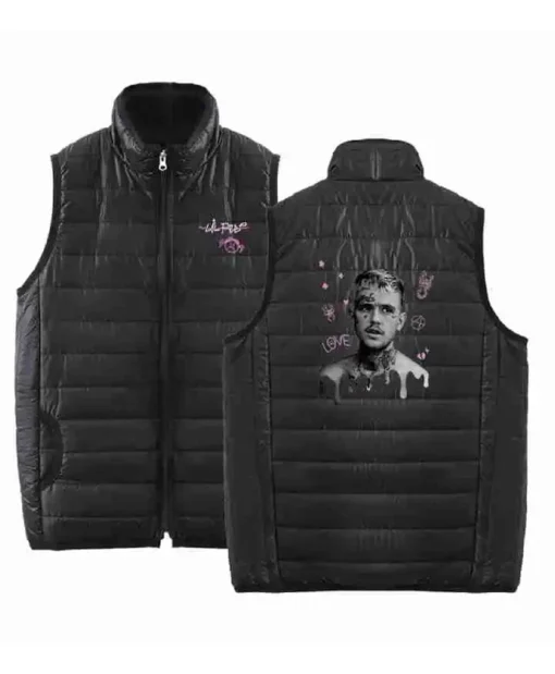 Lil Peep Sleeveless Graphic Bomber Polyester Vest