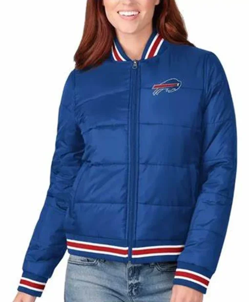 Lin G-III Buffalo Bills Blue Puffer Jacket