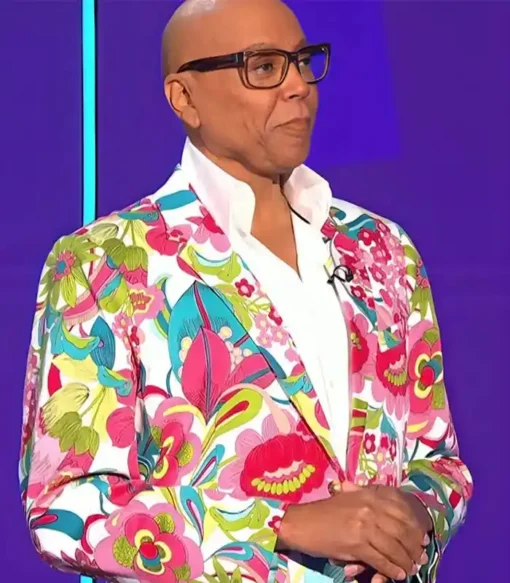 Lingo S02 RuPaul Charles Floral Suit