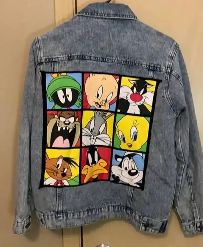 Looney tunes selling blue jean jacket