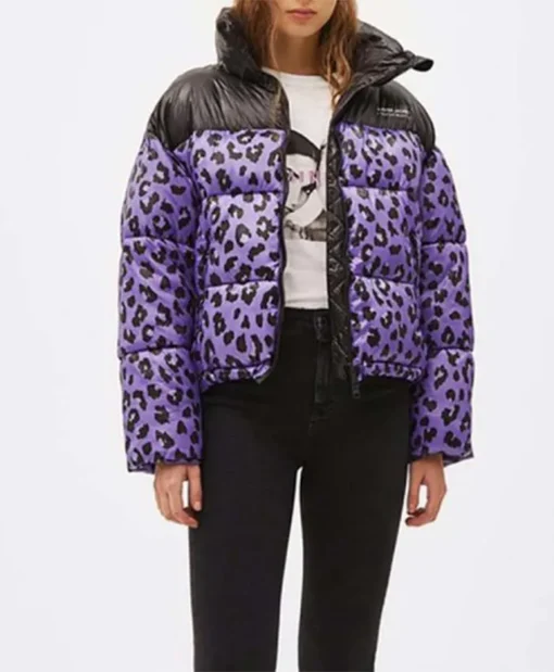 Love Life Sara Yang Leopard Polyester Jacket