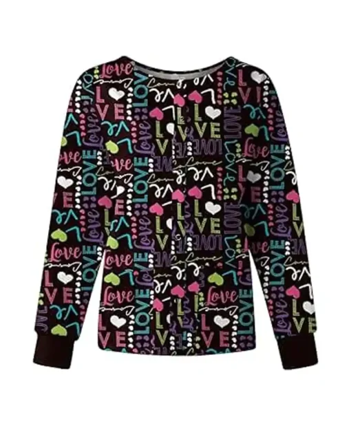 Love Love Halloween Scrub Cotton Jacket