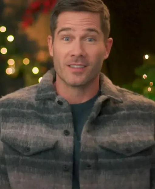 Luke Macfarlane A Magical Christmas Village Grey Jacket