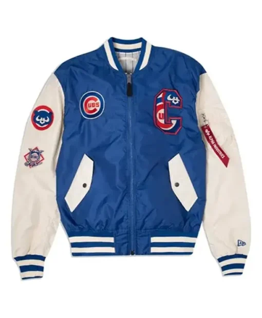 MLB Chicago Cubs Satin Vintage Bomber Jacket