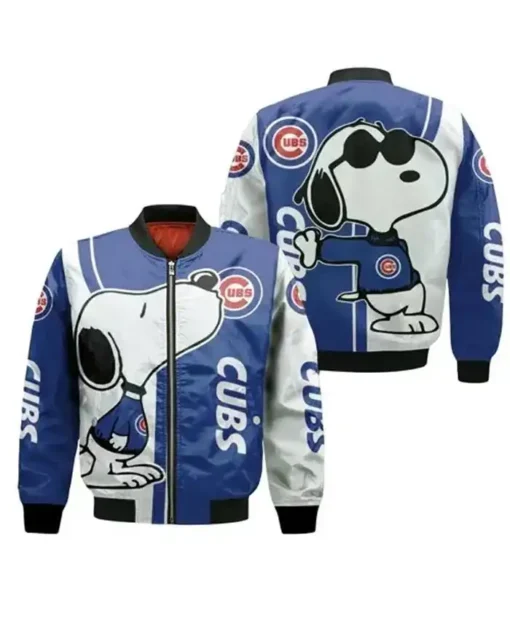 MLB Chicago Cubs Snoopy Vintage Bomber Jacket