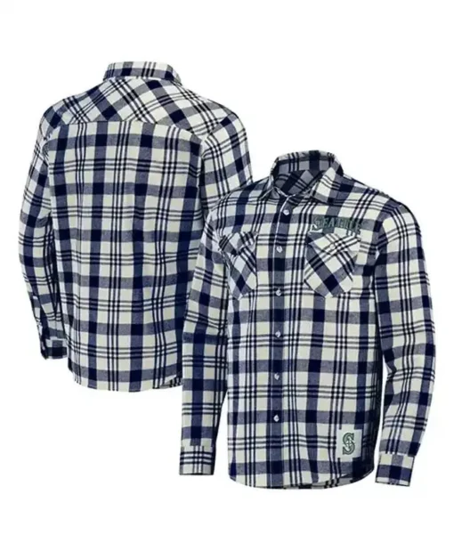 MLB Seattle Mariners Flannel Shirt For Sale