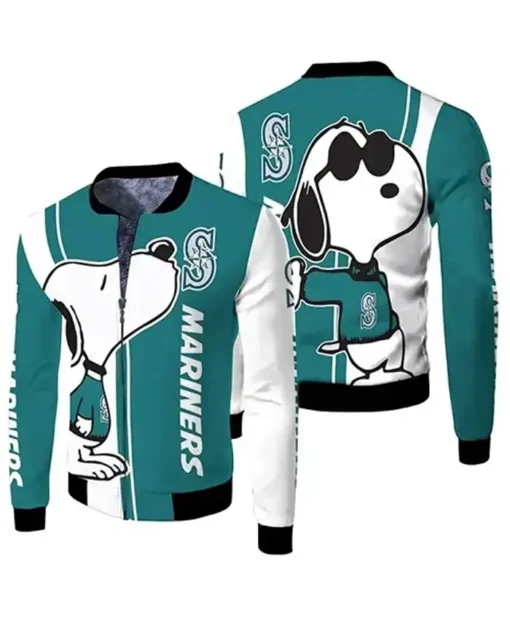 MLB Seattle Mariners Snoopy Bomber Jacket