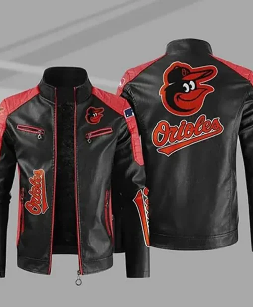 MLB Team Baltimore Orioles Leather Jacket For Sale