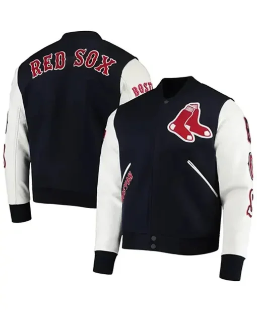 MLB Team Boston Red Sox Letterman Varsity Multicolour Jacket