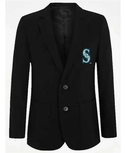 MLB Team Seattle Mariners Black Blazer