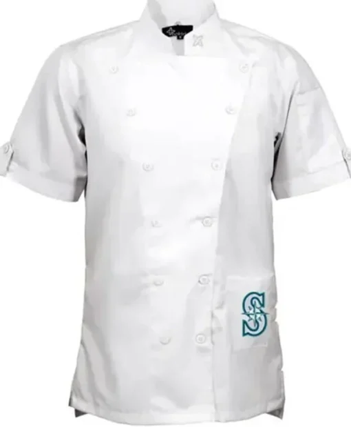 MLB Team Seattle Mariners White Chef Coat