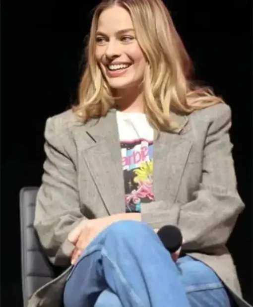 Margot Robbie 2024 Oscars Snub Grey Blazer