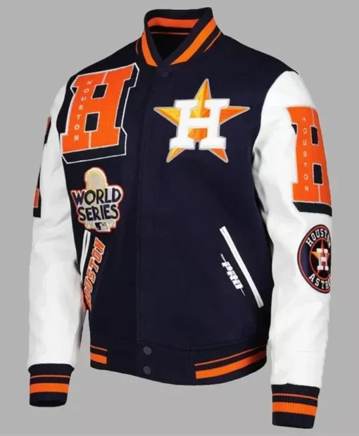 Mash Up Houston Astros Letterman Varsity Jacket