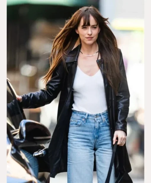 Materialists Dakota Johnson Leather Coat