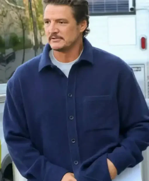 Materialists Pedro Pascal Blue Shirt