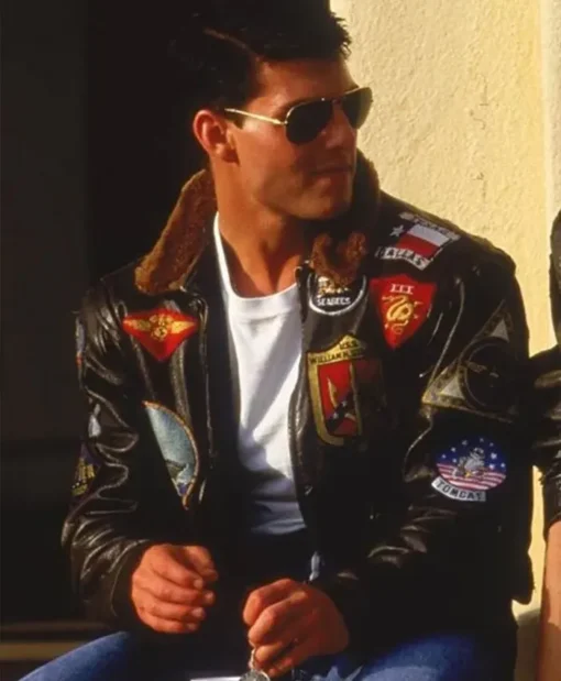 Maverick Top Gun Tom Cruise Flight Bomber Leather Jacket