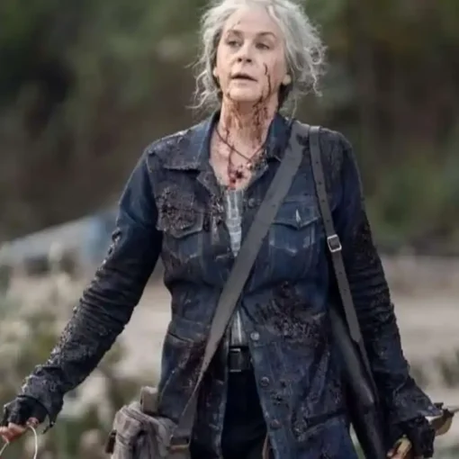 Melissa Mcbride TV Series The Walking Dead Season 10 Carol Peletier Blue Denim Jacket