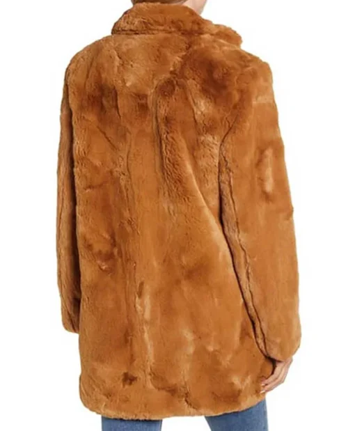 Melody Mel Bayani TV Series The Equalizer Liza Lapira Brown Faux Fur Coat