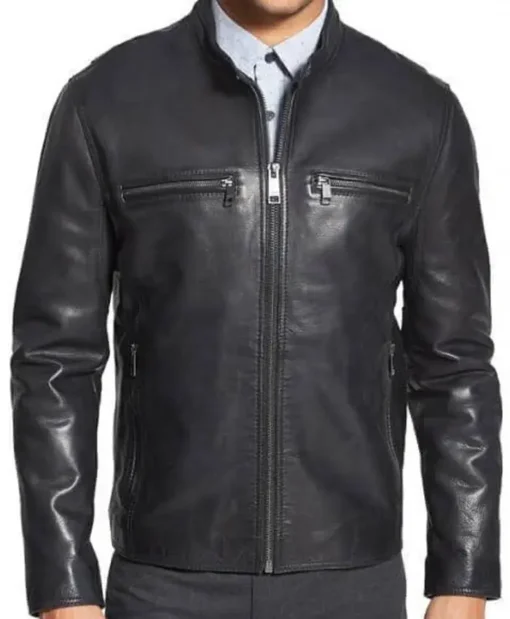 Men Classic Obey Leather Jacket