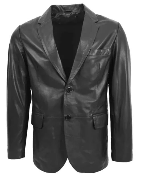 Men Leather Blazer