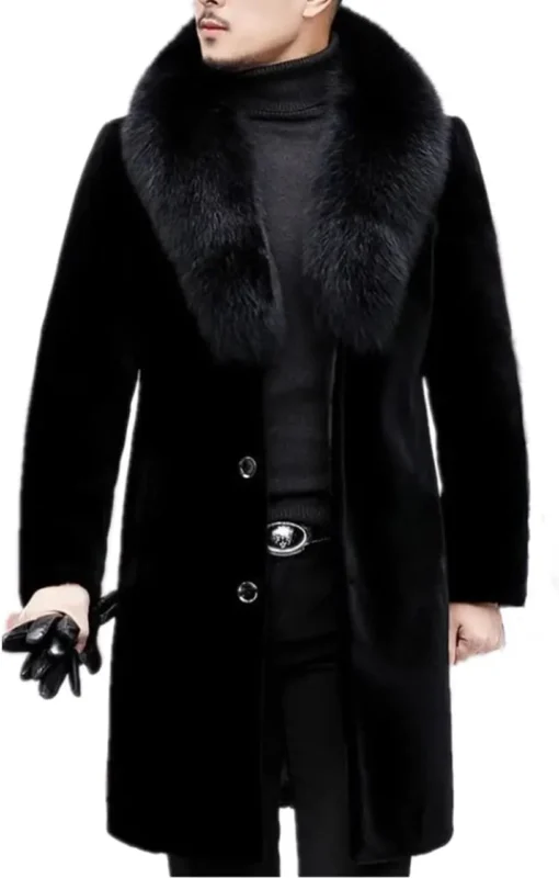 Men’s Black Fur Coat