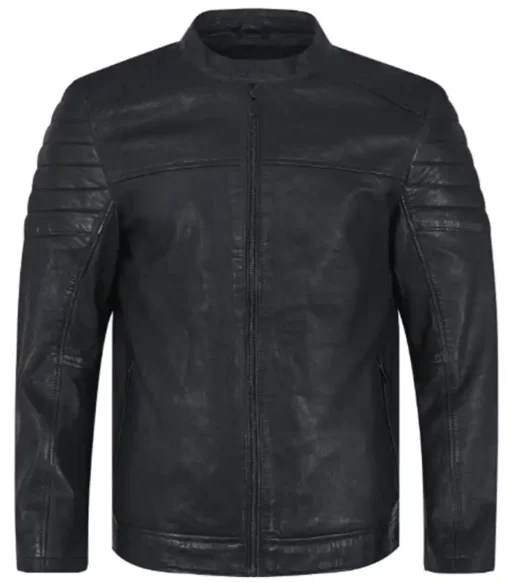 Men’s Black Leather Biker Jacket Premium Quality