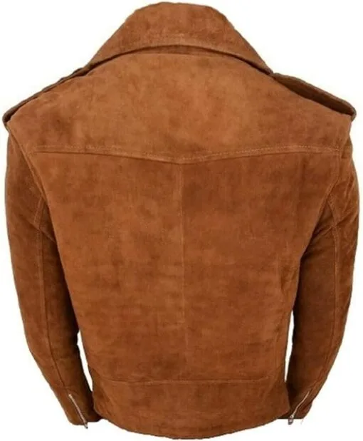 Men’s Tan Camel Brown Leather Biker Jacket sale