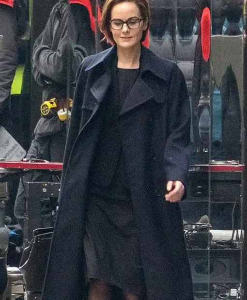 Michelle Dockery Anatomy of a Scandal Black Duster Coat