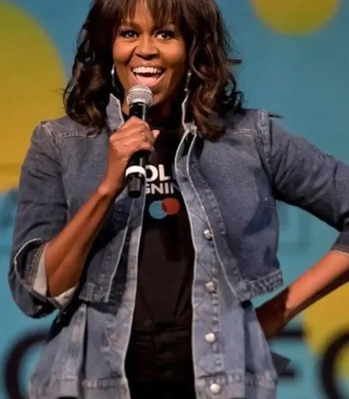 Michelle Obama Blue Denim Jean Jacket