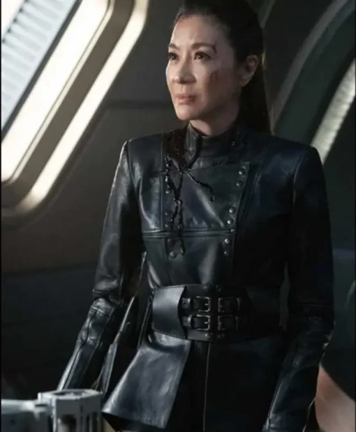 Michelle Yeoh Star Trek Discovery Black Leather Jacket