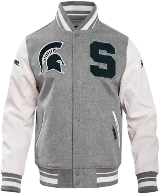 Michigan State University Heather Grey and White Jacket