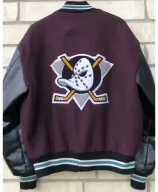 Mighty Ducks Letterman Varsity Jacket back look