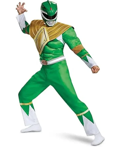 Mighty Morphin Power Ranger Polyester Green Costume