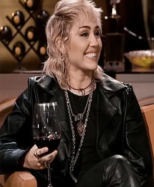 Miley Cyrus Hart To Heart Leather Jacket