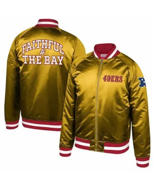 Mona Von San Francisco 49ers Satin Bomber Jacket