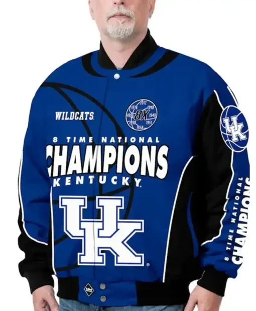 NCAA Kentucky Wildcats 8-Time National Champions Jacket