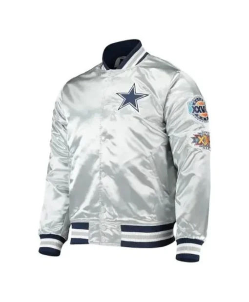 NFL Brady Dallas Cowboys Satin Varsity Jacket