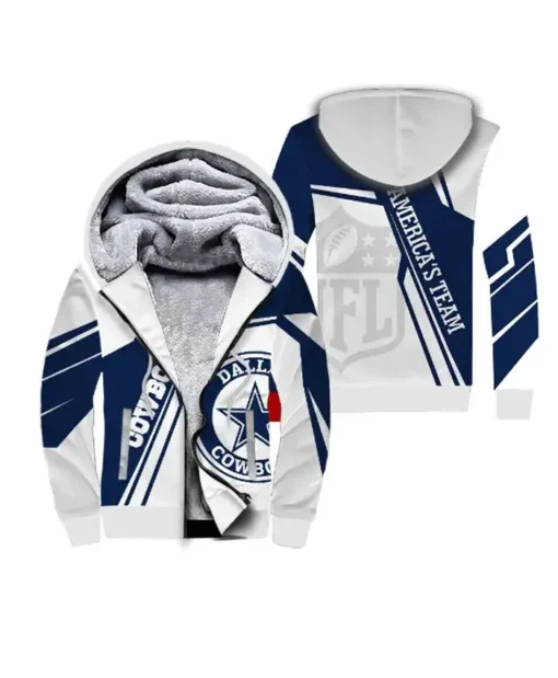 NFL Dallas Cowboys Thick Fleece Jacket White