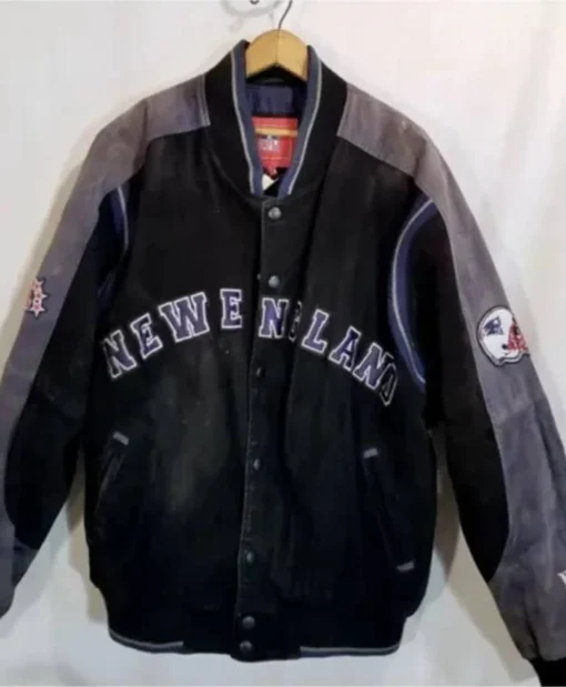 NFL New England Patriots Suede Leather Jacket