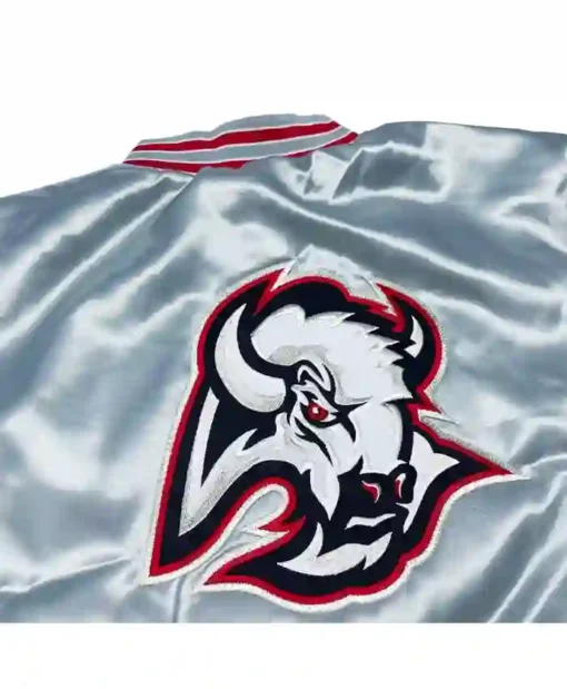 NHL Buy Buffalo Sabres Goathead Silver Satin Letterman Varsity Jacket