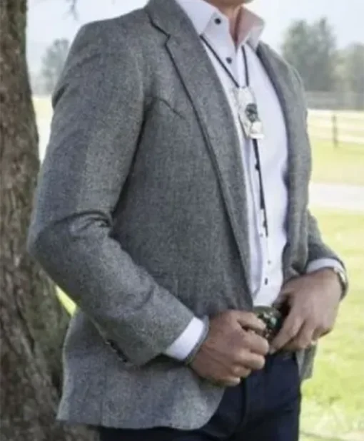 Neal McDonough Yellowstone Season 04 Malcolm Beck Grey Blazer Coat