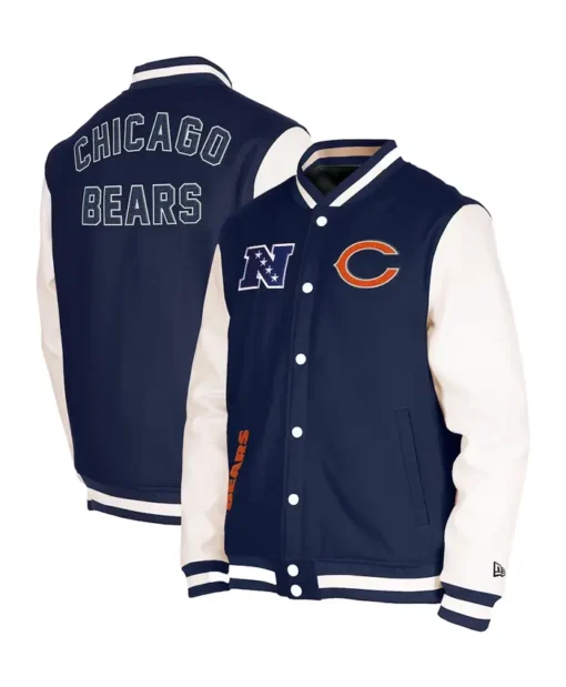 Neel NFL Chicago Bears Blue Varsity Jacket