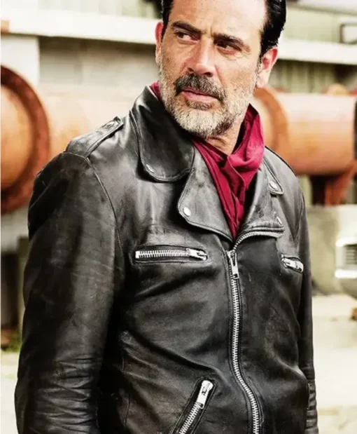 Negan The Walking Dead Black Leather Jacket